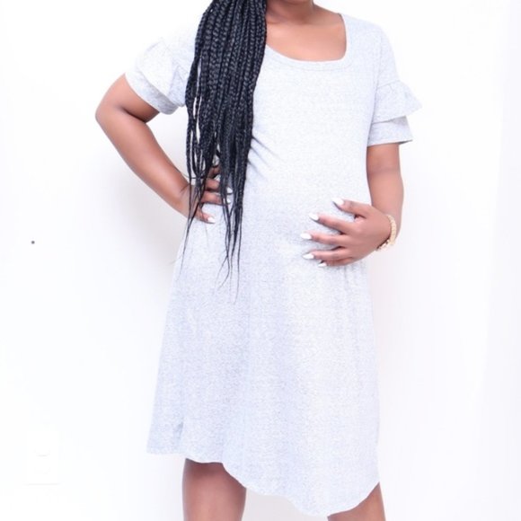 Ingrid & Isabel maternity Ruffle Sleeve Dress M - Picture 4 of 8